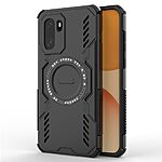 Σκληρή Πλάτη PC+TPU για OnePlus 15R 5G σε Μαύρο χρώμα με μαγνητικό δακτύλιο, hollow σχεδιασμό αερισμού και προστασία γωνιών από αέρινα μαξιλαράκια.