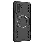 Σκληρή Πλάτη PC+TPU για OnePlus 15R 5G σε Μαύρο χρώμα με μαγνητικό δακτύλιο, hollow σχεδιασμό αερισμού και προστασία γωνιών από αέρινα μαξιλαράκια.