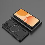 Σκληρή Πλάτη PC+TPU για OnePlus 15R 5G σε Μαύρο χρώμα με μαγνητικό δακτύλιο, hollow σχεδιασμό αερισμού και προστασία γωνιών από αέρινα μαξιλαράκια.