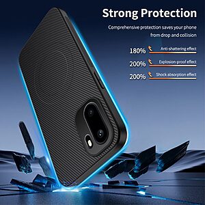 Σκληρή Πλάτη PC+TPU για OnePlus 15R 5G από WANLONFENG TQ Series σε Μαύρο χρώμα με ενσωματωμένο μαγνήτη και υφή carbon fiber.