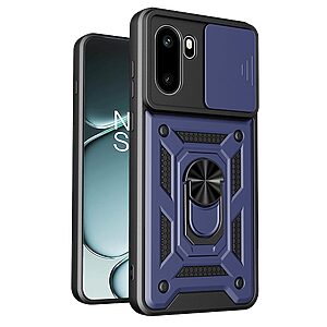 Σκληρή Πλάτη PC+TPU για OnePlus 15R 5G από OEM σε Μπλε χρώμα με περιστρεφόμενο Stand, προστασία κάμερας και μαγνητική συμβατότητα.