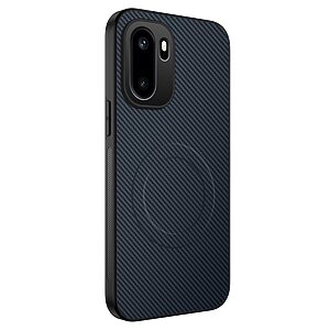 Σκληρή Πλάτη PC+TPU για OnePlus 15R 5G από WANLONFENG TQ Series σε Μπλε χρώμα με ενσωματωμένο μαγνήτη και υφή carbon fiber.