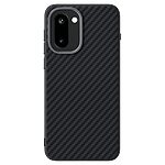 Πλάτη από Συνθετικό Δέρμα (PU) με TPU για OnePlus 15R 5G από ABEEL σε Μαύρο χρώμα με ενσωματωμένο μαγνήτη N52 και υφή carbon fiber.