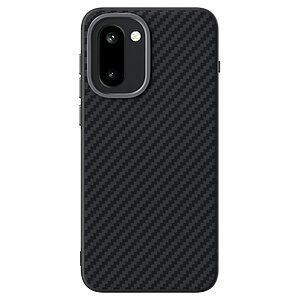 Πλάτη από Συνθετικό Δέρμα (PU) με TPU για OnePlus 15R 5G από ABEEL σε Μαύρο χρώμα με ενσωματωμένο μαγνήτη N52 και υφή carbon fiber.