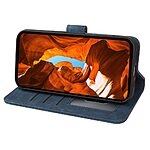 Flip Πορτοφόλι από Συνθετικό Δέρμα (PU) με TPU για OnePlus 15R 5G σε Μπλε χρώμα με θήκες καρτών και ενσωματωμένη βάση στήριξης.