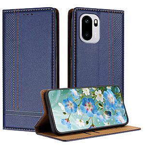 Flip Πορτοφόλι από Συνθετικό Δέρμα (PU) με TPU για OnePlus 15R 5G σε Μπλε χρώμα με θήκη κάρτας και αναδιπλούμενη βάση στήριξης.