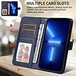 Flip Πορτοφόλι από Συνθετικό Δέρμα (PU) για το Realme 16 Pro 5G σε Μπλε χρώμα με θήκες καρτών, μαγνητικό κούμπωμα και ενσωματωμένη βάση στήριξης.