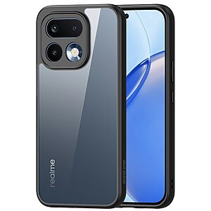 Σκληρή Πλάτη PC+TPU για Realme 16 Pro 5G από DUX DUCIS Aimo Series σε Μαύρο χρώμα με διάφανη πλάτη υψηλής διαφάνειας και πιστοποίηση SGS.