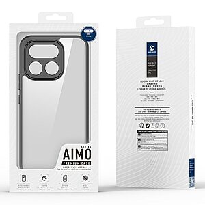 Σκληρή Πλάτη PC+TPU για Realme 16 Pro 5G από DUX DUCIS Aimo Series σε Μαύρο χρώμα με διάφανη πλάτη υψηλής διαφάνειας και πιστοποίηση SGS.