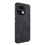 Σκληρή Πλάτη PC+TPU για Realme 16 Pro 5G από WANLONFENG SD1 Series με υφή Nappa σε Μαύρο χρώμα και μαγνητική συμβατότητα.