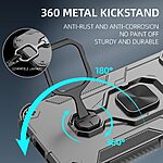 Σκληρή Πλάτη PC+TPU για Realme 16 Pro 5G με περιστρεφόμενο Ring Stand 360° σε Μπλε Σκούρο χρώμα. Ενισχυμένη προστασία με αερόσακους και μαγνητική συμβατότητα.