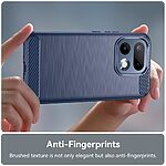 Πλάτη TPU για Realme 16 Pro 5G από OEM σε Μπλε χρώμα με υφή Carbon Fiber και επιφάνεια brushed ανθεκτική σε δακτυλικά αποτυπώματα.