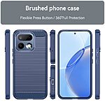 Πλάτη TPU για Realme 16 Pro 5G από OEM σε Μπλε χρώμα με υφή Carbon Fiber και επιφάνεια brushed ανθεκτική σε δακτυλικά αποτυπώματα.