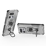 Σκληρή Πλάτη PC+TPU για Realme 16 Pro+ 5G από OEM σε Γκρι χρώμα με περιστρεφόμενο Stand 360° και μαγνητικό δαχτυλίδι.