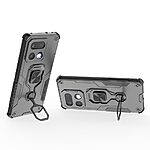 Σκληρή Πλάτη PC+TPU για Realme 16 Pro+ 5G από OEM σε Μαύρο χρώμα με περιστρεφόμενο δαχτυλίδι και ενσωματωμένο Stand.