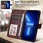 Flip Πορτοφόλι από Συνθετικό Δέρμα (PU) για Realme 16 Pro+ 5G σε Καφέ χρώμα με θήκες καρτών, μαγνητικό κλείσιμο και ενσωματωμένη βάση στήριξης.