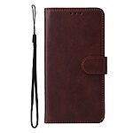 Flip Πορτοφόλι από Συνθετικό Δέρμα (PU) για Realme 16 Pro+ 5G σε Καφέ χρώμα με θήκες καρτών, μαγνητικό κλείσιμο και ενσωματωμένη βάση στήριξης.