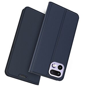 Flip Πορτοφόλι από Συνθετικό Δέρμα (PU) με TPU για Realme 16 Pro+ 5G σε Μπλε χρώμα με θήκη κάρτας και ενσωματωμένο Stand.