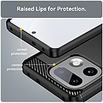 Πλάτη TPU για Realme 16 Pro+ 5G από OEM σε Μαύρο χρώμα με υφή Carbon Fiber και επιφάνεια brushed ανθεκτική στα δακτυλικά αποτυπώματα.