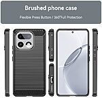 Πλάτη TPU για Realme 16 Pro+ 5G από OEM σε Μαύρο χρώμα με υφή Carbon Fiber και επιφάνεια brushed ανθεκτική στα δακτυλικά αποτυπώματα.