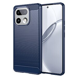 Πλάτη TPU για Realme 16 Pro+ 5G από OEM σε Μπλε χρώμα με υφή Carbon Fiber και ανθεκτική επιφάνεια κατά των δαχτυλιών.