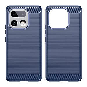 Πλάτη TPU για Realme 16 Pro+ 5G από OEM σε Μπλε χρώμα με υφή Carbon Fiber και ανθεκτική επιφάνεια κατά των δαχτυλιών.