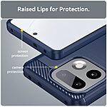 Πλάτη TPU για Realme 16 Pro+ 5G από OEM σε Μπλε χρώμα με υφή Carbon Fiber και ανθεκτική επιφάνεια κατά των δαχτυλιών.