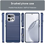 Πλάτη TPU για Realme 16 Pro+ 5G από OEM σε Μπλε χρώμα με υφή Carbon Fiber και ανθεκτική επιφάνεια κατά των δαχτυλιών.