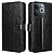 Flip Πορτοφόλι από Συνθετικό Δέρμα (PU) με TPU για Realme Note 70T σε Μαύρο χρώμα με θήκες καρτών, stand και λουράκι καρπού.
