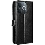 Flip Πορτοφόλι από Συνθετικό Δέρμα (PU) με TPU για Realme Note 70T σε Μαύρο χρώμα με θήκες καρτών, stand και λουράκι καρπού.