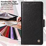 Flip Πορτοφόλι από Συνθετικό Δέρμα (PU) για Realme Note 70T από YIKATU YK-007 σε Μαύρο χρώμα με θήκες καρτών και Stand.