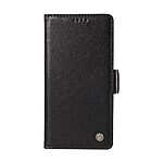 Flip Πορτοφόλι από Συνθετικό Δέρμα (PU) για Realme Note 70T από YIKATU YK-007 σε Μαύρο χρώμα με θήκες καρτών και Stand.