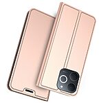 Flip Πορτοφόλι από Συνθετικό Δέρμα (PU) με TPU για Realme Note 70T / Narzo 80 Lite 4G σε Ροζ Χρυσό με θήκη κάρτας και stand.