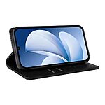 Flip Πορτοφόλι από Συνθετικό Δέρμα (PU) με TPU για Realme Note 70T από YIKATU σε Μαύρο χρώμα με θήκες καρτών και Stand.