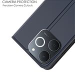 Flip Πορτοφόλι από Συνθετικό Δέρμα (PU) με TPU για Realme Note 70T / Narzo 80 Lite 4G σε Μπλε χρώμα με θήκη κάρτας και stand.