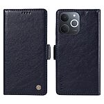 Flip Πορτοφόλι από Συνθετικό Δέρμα (PU) με TPU για το Realme Note 70T από YIKATU YK-007 σε Μπλε Σκούρο χρώμα με θήκες καρτών και Stand.