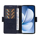 Flip Πορτοφόλι από Συνθετικό Δέρμα (PU) με TPU για το Realme Note 70T από YIKATU YK-007 σε Μπλε Σκούρο χρώμα με θήκες καρτών και Stand.