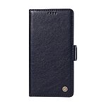 Flip Πορτοφόλι από Συνθετικό Δέρμα (PU) με TPU για το Realme Note 70T από YIKATU YK-007 σε Μπλε Σκούρο χρώμα με θήκες καρτών και Stand.