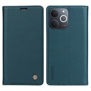 Flip Πορτοφόλι από Συνθετικό Δέρμα (PU) με TPU για Realme Note 70T από YIKATU σε Πράσινο χρώμα με θήκες καρτών και Stand.