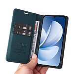 Flip Πορτοφόλι από Συνθετικό Δέρμα (PU) με TPU για Realme Note 70T από YIKATU σε Πράσινο χρώμα με θήκες καρτών και Stand.
