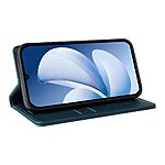 Flip Πορτοφόλι από Συνθετικό Δέρμα (PU) με TPU για Realme Note 70T από YIKATU σε Πράσινο χρώμα με θήκες καρτών και Stand.