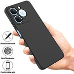 Πλάτη Σιλικόνης για Realme Note 70T από OEM σε Μαύρο χρώμα με λουράκι χεριού για ασφαλή κράτημα και πλήρη προστασία.