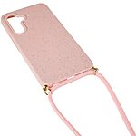 Πλάτη BioCase για Samsung Galaxy S26 5G από OEM σε Ροζ χρώμα με βιοδιασπώμενο υλικό Wheat Straw + TPU και αποσπώμενο λουράκι.