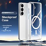 Σκληρή Πλάτη PC+TPU για Samsung Galaxy S26 5G από DUX DUCIS Clin Series σε Διάφανο χρώμα με MagSafe και ενισχυμένη προστασία στις γωνίες.