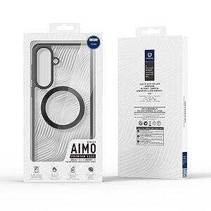 Σκληρή Πλάτη PC+TPU για Samsung Galaxy S26 5G από DUX DUCIS Aimo Series σε Μαύρο χρώμα με ενσωματωμένο μαγνήτη MagSafe και πιστοποίηση REACH.