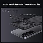 Σκληρή Πλάτη PC+TPU για Samsung Galaxy S26 5G από NILLKIN Camshield Pro Series σε Μαύρο χρώμα με συρόμενο κάλυμμα κάμερας.