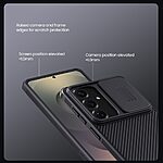 Σκληρή Πλάτη PC+TPU για Samsung Galaxy S26 5G από NILLKIN Camshield Pro Series σε Μαύρο χρώμα με συρόμενο κάλυμμα κάμερας.