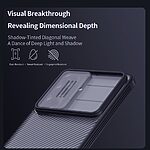 Σκληρή Πλάτη PC+TPU για Samsung Galaxy S26 5G από NILLKIN Camshield Pro Series σε Μαύρο χρώμα με sliding κάλυμμα κάμερας.