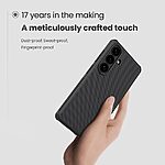 Σκληρή Πλάτη PC+TPU για Samsung Galaxy S26 5G από τη σειρά NILLKIN Frosted Shield Pro σε Μαύρο χρώμα με ματ υφή και anti-fingerprint επίστρωση.