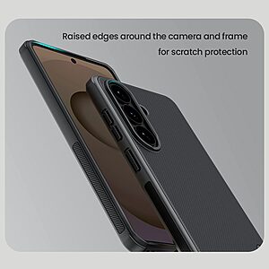 Σκληρή Πλάτη PC+TPU για Samsung Galaxy S26 5G από τη σειρά NILLKIN Frosted Shield Pro σε Μαύρο χρώμα με ματ υφή και anti-fingerprint επίστρωση.